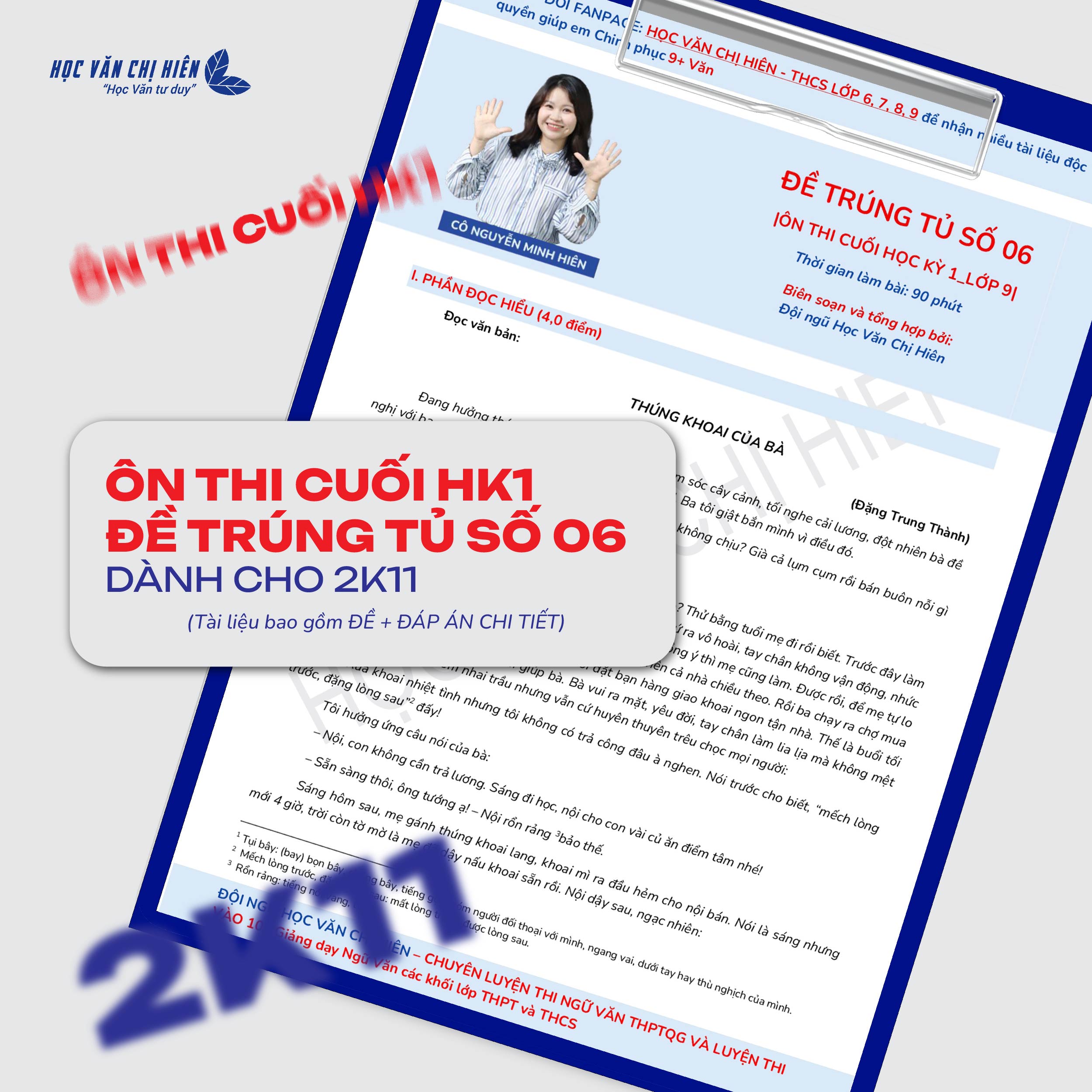 ĐỀ TRÚNG TỦ SỐ 6 | ÔN THI CUỐI HỌC KÌ 1 LỚP 9